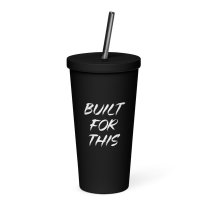 20oz Stainless Steel Tumbler with Straw (25th Anniversary)