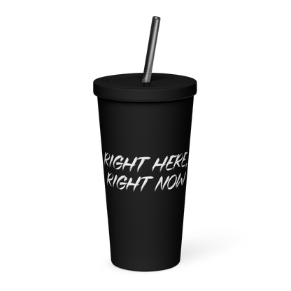 20oz Stainless Steel Tumbler with Straw (25th Anniversary)